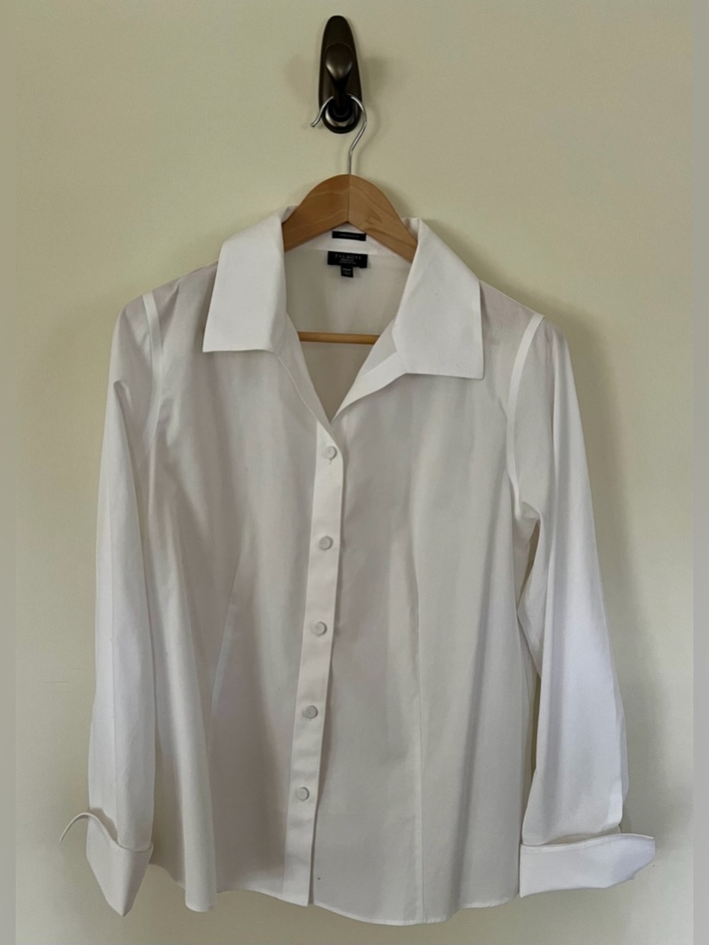 Talbots White Wrinkle-Resistant Button Shirt - Women's